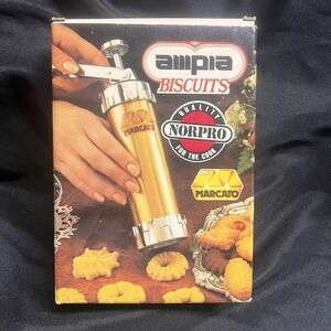 Cookie Press Ampia Biscuits Marcato Press Made‎ in Italy Vintage Complete Set